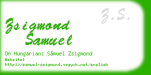 zsigmond samuel business card